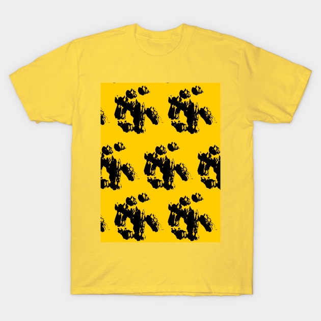 Black abstraction on a yellow background, formula, science T-Shirt by grafinya